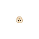 Yellow gold pushpin earring with three domes that have scalloped edges.