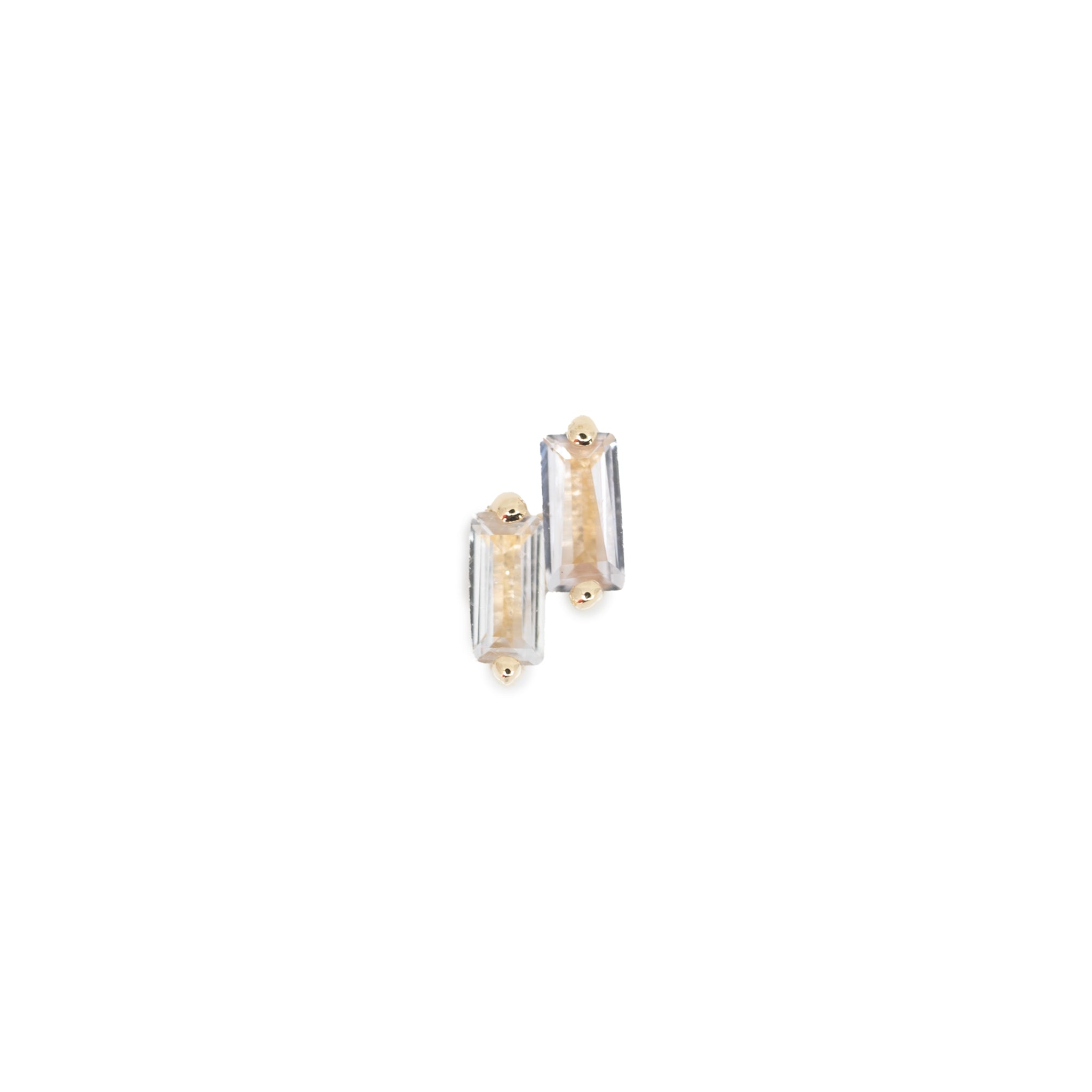 Devon Threadless White Sapphire