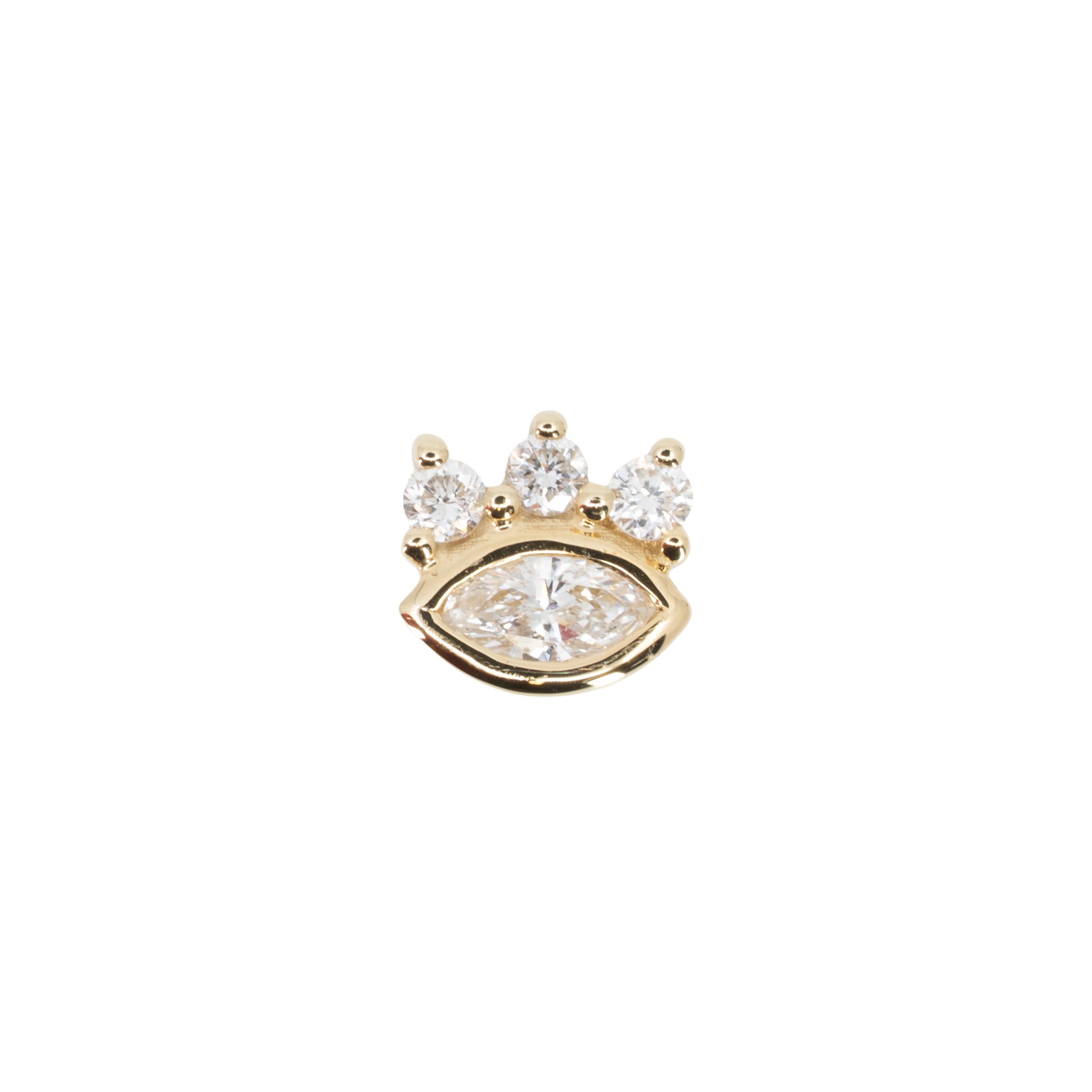 Marquise Round Diamond Sunrise Threadless