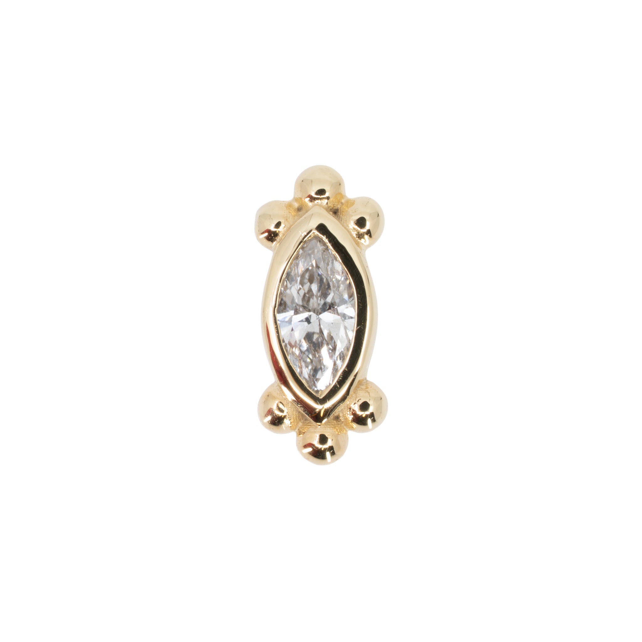 Marquise Diamond Beaded Threadless