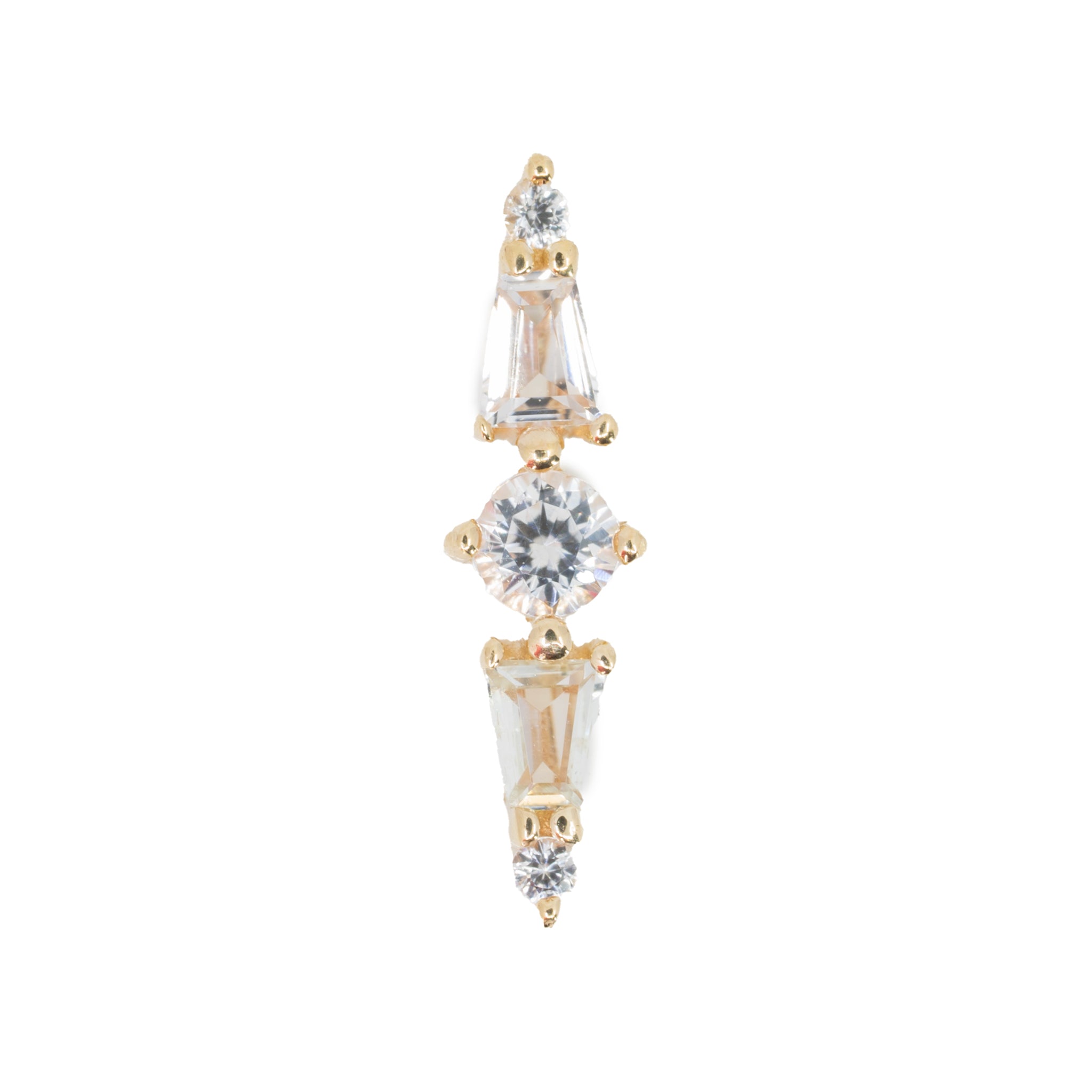 Savannah Threadless White Sapphire