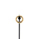 A single yellow gold plated weight in a decagon shape with a laser etched pattern on the outside.